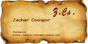 Zachar Csongor névjegykártya